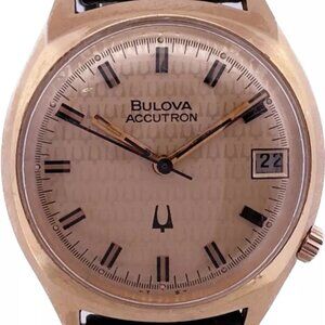 Vintage Bulova Accutron Tuning Fork Wristwatch 218 1M w Rare Fork Jubilee Dial